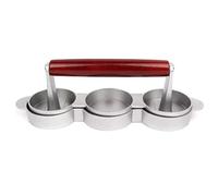 Gosera Mini Hamburger Presses Antiadhésive 3 Fente Petits Burger Galettes Presse Triple Boeuf Burger Maker Moule Machine Viande Cuisine