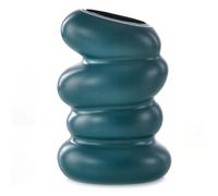 Gosera Vase Blanc en Spirale en Plastique, Pot Hydroponique, Décoration de Bureau à Domicile, Vases Décoratifs pour Fleurs, Décoration Verte