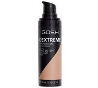 GOSH Dextreme Fond de teint Full Coverage 30 ml I Maquillage liquide hydratant pour un teint impeccable I Maquillage végétalien à fort pouvoir couvrant I Couvre les boutons et les cernes (004 naturel)