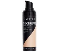 GOSH Fond de teint Dextreme Full Coverage 30 ml I Liquid Hydratant pour un teint impeccable I Maquillage végétalien avec haute couvrance I Couvre les boutons et les cernes I 002 Ivoire