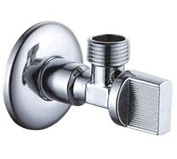GOSHE Vanne d'angle 1/2 x 3/4" anti-calcaire avec rosace Valve d'angle Chromé