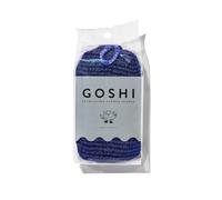 GOSHI Éponge de douche exfoliante - Résistante aux déchirures - Séchage rapide - Pour tous types de peaux - Bleu indigo - Fabriquée au Japon
