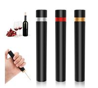 Goshoppers 3 Pièces Tire Bouchon Pompe à Air, En Acier Inoxydable ABS Ouvre Bouteille,Décapsuleur à Vin Rouge Avec Pompe, Portable Ouvre Bocal Sans Effort Pour Vin, champagne,bouteilles Accessoire Vin