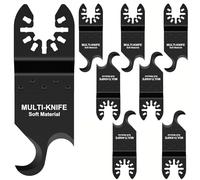 Goshoppers 8 Pièces lame de scie couteau à crochet oscillante multitool, lame outil multifonction pour couper des matériaux souples, des tapis, des bardeaux de toiture, des PVC et du carton