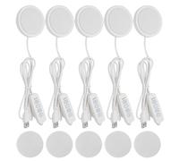 Goshoppers Lot de 5 lampes LED pour imprimante 3D - 3 couleurs réglables - Blanc chaud - 3000-6400 K - Veilleuse - Kit de lampe LED compatible avec Bambu Lab 001 pour armoires, étagères d'exposition