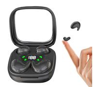 Goshyda 2 Paires de Mini écouteurs de Sommeil Bluetooth 6.0, écouteurs sans Fil Confortables pour Dormeurs Latéraux, étui de Chargement Portable, Bouchons d'oreille Souples pour Dormir en (Black)