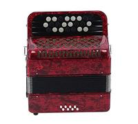 Goshyda Accordéon 22 Touches 8 Boutons de Basse, Instrument à Anches Professionnel pour Débutants Adultes Enfants, ABS et Bois avec Changeur de Voix Réglable, Idéal pour la Pratique et la