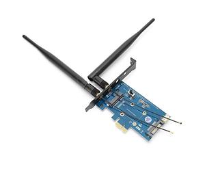 Goshyda Adaptateur bi-Bande sans Fil, avec Support de Carte SIM Mini PCI-E vers périphérique réseau PCI-E 1X, Prise en Charge de l'interface USB de la Carte Mini PCI-E