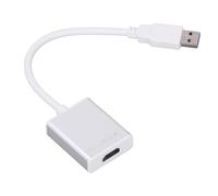 Goshyda Adaptateur D'interface Multimédia USB 3.0 HD, Convertisseur en Alliage D'aluminium pour Ordinateurs Portables, Argent