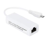 Goshyda Adaptateur Ethernet Micro USB, Port Ethernet Micro USB 2.0 vers RJ45, Compatible avec Carte Mère Zero 1.3/W, 10Mbps ou 100Mbps