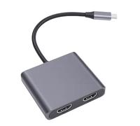 Goshyda Adaptateur USB C vers Double HDMI 4K 60 Hz, Répartiteur USB C vers HDMI Prenant en Charge Les Modes D'affichage étendu et Miroir