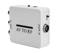 Goshyda Adaptateur Vidéo Audio RF, Convertisseur AV CVSB vers RF, 27 Pins, 2 Canaux, pour TV, Enregistreur DVD, etc.