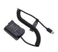 Goshyda Batterie Factice Entièrement Décodée de Type C, Adaptateur Secteur avec Câble à Ressort en EL15, pour D500 D600 D610 D750 D780 D800 D810 D850 Z5 Z6 Z6II Z7 Z7II V1