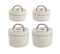 Goshyda Boîte à Déjeuner Isotherme, Boîte à Thermique Portable étanche, Conteneurs à Déjeuner Ronds Empilables en Acier Inoxydable 304 avec Sac Thermique, pour Adultes et