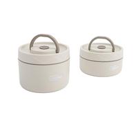 Goshyda Boîte à Déjeuner Isotherme, Boîte à Thermique Portable étanche, Conteneurs à Déjeuner Ronds Empilables en Acier Inoxydable 304 avec Sac Thermique, pour Adultes et
