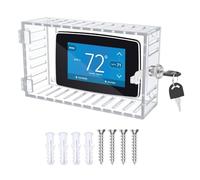 Goshyda Boîte de Verrouillage de Thermostat avec clé, Couvercle de Thermostat Transparent Universel pour Thermostat Mural, 18 X 10 X 5 Cm