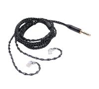 Goshyda Câble équilibré 4,4 Mm vers QDC 2 Broches, Câble de Remplacement OFC IEM plaqué Argent 16 Cœurs pour ZS10 PRO ZSN PRO CCA CRA TRN, 120 Cm