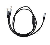 Goshyda Câble Répartiteur Son 3,5 Mm Femelle vers Double Mâle (Euh/J'Ai | Pour TRRS CTIA, Répartiteur de Micro Pour Casque, plaqué or 24K, Pour Ordinateur Portable, Jeux en Ligne, VOIP