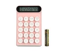 Goshyda Calculatrice Mécanique à Interrupteur, Petite Calculatrice Standard Portable à 20 Touches Calculatrice à Interrupteur Bleu, Calculatrice Mécanique à Arrêt Intelligent à 10 (Rose)