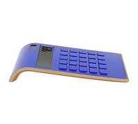 Goshyda Calculatrice Mince à énergie Solaire à 10 Chiffres pour Bureau d'affaires, Noir/Rouge/Bleu, 4,5 X 7,5 X 1, Pouces (Blue)