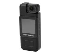 Goshyda Caméra Corporelle HD 4K avec Objectif Rotatif à 180 °, Détection de Mouvement Intelligente et Vision Nocturne Automatique par Coupure IR, Vidéo Cyclique, Caméra Vidéo Portable