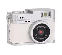 Goshyda Caméra Numérique, 1080p 20MP Small Keychain Camera, Mini Caméscope Vidéo intégré à la Lumière de Remplissage LED, Batterie de 180mAh, pour Les élèves Enfants Prenant des Photos (White)