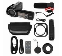 Goshyda Caméra Vidéo 5K, Zoom Intelligent 18X, Nocturne, pour Vlogging, Plastique, Noir