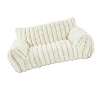 Goshyda Canapé Chaud pour Animaux de Compagnie pour Petits Chiens et Chats, Canapé-lit à Dossier à Trois Côtés avec Support Ergonomique pour la Tête et Le Cou, Confort Toute l'année avec des
