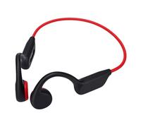 Goshyda Casque à Conduction Osseuse, écouteurs Bluetooth étanches IPX8 pour la Natation, avec Lecteur MP3 de 32 Go, pour Les Entraînements Sportifs et de Course (Noir Rouge)