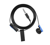 Goshyda Casque de Jeu, écouteur de Jeu 3,5 mm avec Microphone, Casque Filaire pour contrôleur 4 avec Haut-Parleur de 9,2 mm intégré, contrôle Marche/arrêt pour