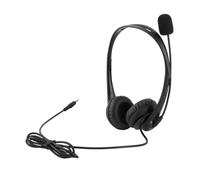 Goshyda Casque d'ordinateur 3,5 Mm avec Microphone Antibruit, Casque Filaire pour Centre d'appels pour Entreprise, Léger monté sur Tête avec Micro Rotatif à 330° et Bandeau Réglable