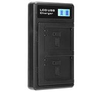 Goshyda Chargeur de Batterie de Caméra Portable pour la Caméra NB-10L - Chargeur à Fente Double avec écran LCD - Idéal pour Les Ordinateurs Portables et Les Banques d'alimentation de Conception de