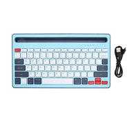 Goshyda Clavier BT sans Fil, BT 5.0 Scissor Foot Key Core Conception Ergonomique Touches Silencieuses, Clavier Mince Portable pour Windows pour OS X pour Android (Bleu)