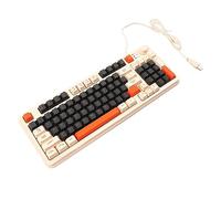 Goshyda Clavier de Jeu USB 94 Touches Filaire rétroéclairé, Conception Ergonomique, Touches Multimédia, Compatible avec Ordinateur de Bureau et Ordinateur Portable (Version Abeille)