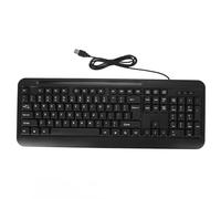 Goshyda Clavier Filaire USB, 104 Touches, Clavier D'ordinateur Ergonomique Pleine Taille, Clavier Professionnel à Saisie Silencieuse avec Lettres Blanches, Compatible avec OS X PC,
