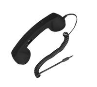 Goshyda Combiné de Téléphone Portable Rétro, combiné USB C avec Prise 3,5 Mm pour Smartphone, Récepteur Téléphonique Vintage Résistant aux Radiations pour Les Appels, intégré (Black)