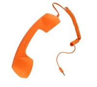 Goshyda Combiné de Téléphone Portable Rétro, combiné USB C avec Prise 3,5 Mm pour Smartphone, Récepteur Téléphonique Vintage Résistant aux Radiations pour Les Appels, intégré (Orange)