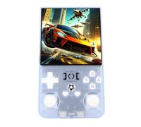 Goshyda Console de Jeu Portable Rétro, Lecteur de Jeu Vidéo Portable Open Source de 4 Pouces, Plus de 60 émulateurs Intégrés, Console de à Double Joystick avec Puce RK3326 (Blue)