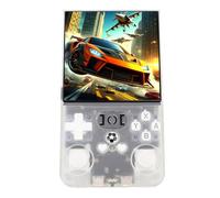 Goshyda Console de Jeu Portable Rétro, Lecteur de Jeu Vidéo Portable Open Source de 4 Pouces, Plus de 60 émulateurs Intégrés, Console de à Double Joystick avec Puce RK3326 (Clair)