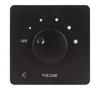 Goshyda Contrôle du Volume 50 W, PC Ignifuge, Bouton de Réglage à 5 Vitesses, Contrôleur de Volume pour Haut-parleurs Domestiques, Son sans Perte, Conception Antidérapante, Câblage Facile (Black)
