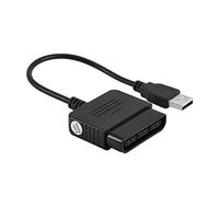 Goshyda Convertisseur de contrôleur de Jeu pour 1/2 /PS2, Adaptateur USB de contrôle de Manette de Jeu pour et PC, Prend en Charge Le Mode analogique/numérique
