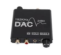 Goshyda Convertisseur de Son Numérique vers Analogique USB 192 KHz 24 Bits, Volume Optique Réglable vers Prise Jack 3,5 Mm, DAC Professionnel avec Entrée Toslink Coaxiale, Signal HiFi sans Bruit