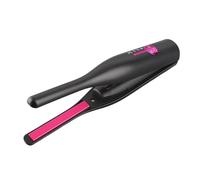 Goshyda Crayon Flat Fer, Petits Cheveux Lisser pour les Hommes, PTC Chauffage Rapide sans Fil de Petits Cheveux et Boucler pour les Cheveux Courts, la Frange et les Coupes de Lutin (BLACK)