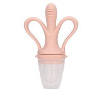 Goshyda Distributeur de Nourriture aux Fruits, Sucette en Silicone, Dentition Sûre, Réduit les Douleurs pour L'alimentation des Bébés, PP Silicone (PINK)