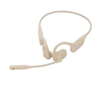 Goshyda Écouteurs à Conduction Osseuse, écouteurs Bluetooth 5.3 à Oreille Ouverte avec Micro Antibruit AI, Légers et Confortables, pour la Course en Plein Air en Salle de Sport (Abricot)