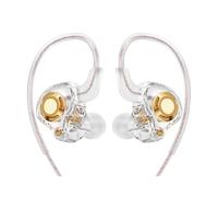 Goshyda Écouteurs de Jeu Filaires avec Microphone Antibruit, Son HiFi 3,5 Mm IEM pour PC Smartphone, Lecteur MP3 MP4, Haut-Parleur (White)
