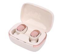 Goshyda Écouteurs sans Fil Bluetooth 5.6 à Réduction de Bruit, Appairage Automatique, pour Appels Musicaux (Beige)