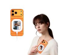 Goshyda Écran de Selfie de Téléphone HD 2,01 Pouces, Affichage de Vue de Caméra Arrière Magnétique Bluetooth de Type C avec Rotation et Zoom à 180 °, pour Diffusion en Direct Vlog pour