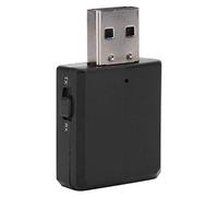 Goshyda Émetteur récepteur Audio Bluetooth, émetteur récepteur Audio Bluetooth5.0 Carte Son USB 3 en 1 Adaptateur de Prise AUX 3.5MM(Noir)