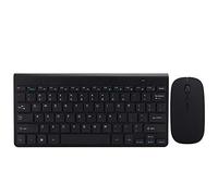 Goshyda Ensemble Clavier + Souris sans Fil 2.4G, Mini Clavier de Conception Ergonomique Ultra-Mince pour la Maison, Le Bureau, Les Affaires(Noir)